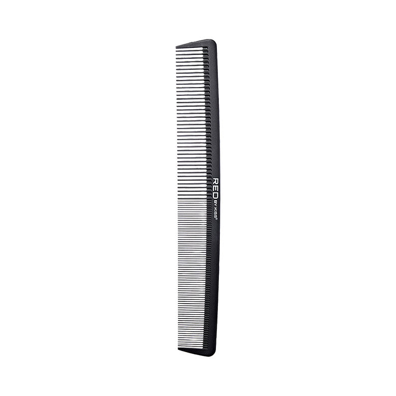 RED BEAUTY by KISS carbon fiber barber comb black professional styling comb with fine teeth