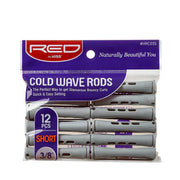 RED by KISS pack of 12 short gray three eighth inch cold wave rods for short hair for bouncy salon style