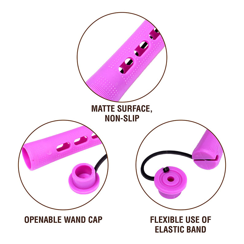 RED BEAUTY by KISS pink cold wave rods for short hair with matte non slip surface and elastic bands