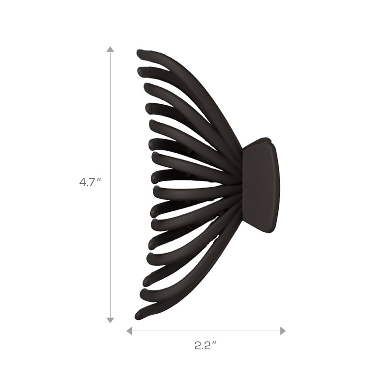 jumbo matte butterfly claw clip in black for thick hair strong grip 4.7 by 2.2 inch hair accessory