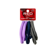RED by KISS pack of 6 medium ponytail holders assorted colors fabric hair ties for styling and everyday use