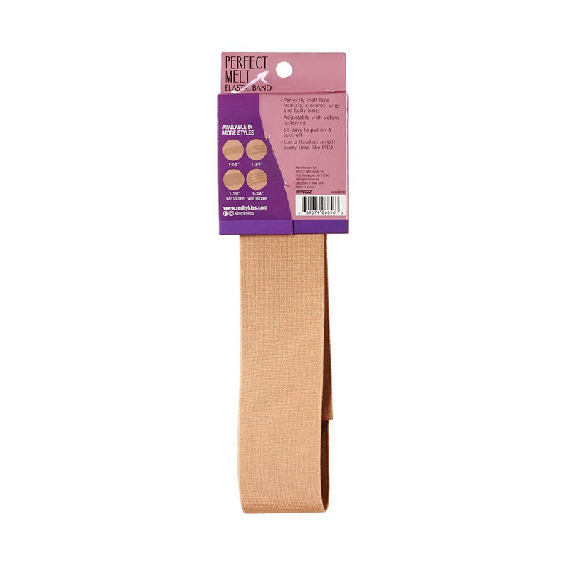 RED BEAUTY by KISS premium elastic wig band beige with packaging for secure wig fit and comfort