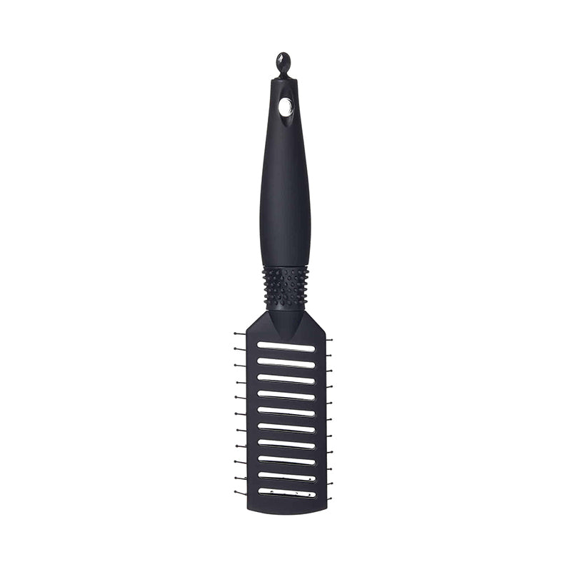 RED BEAUTY by KISS silky touch vent hair brush black vented paddle brush with ergonomic handle