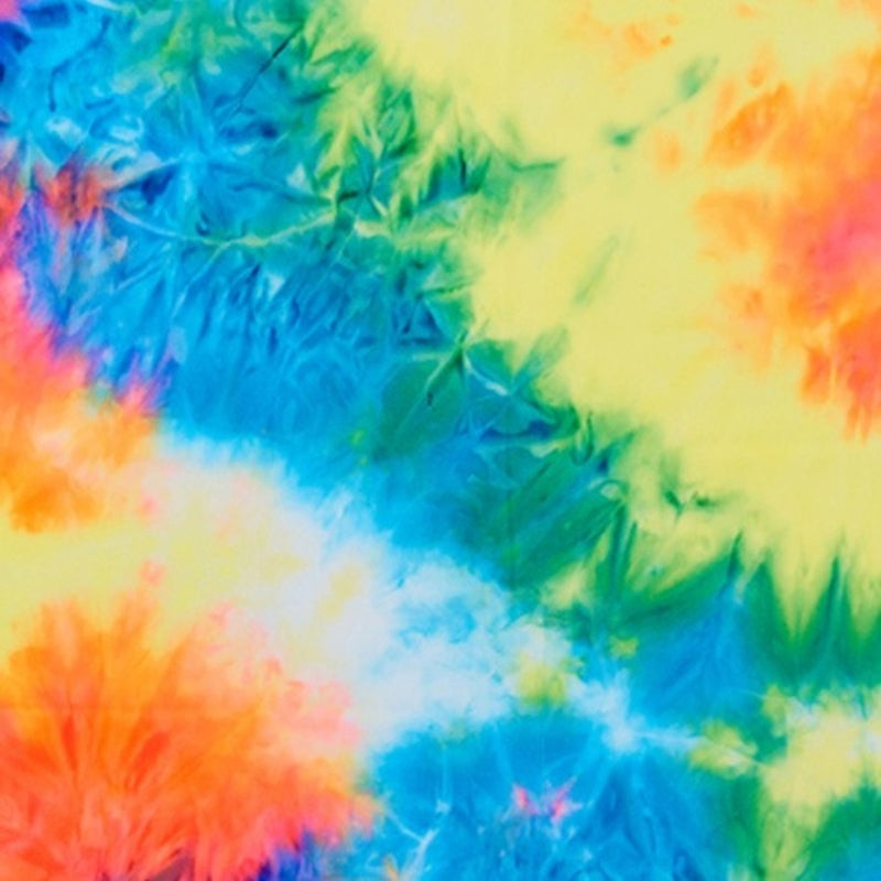 RED BEAUTY by KISS tie-dye satin wrap scarf vibrant multicolor swirl with silky sheen for styling