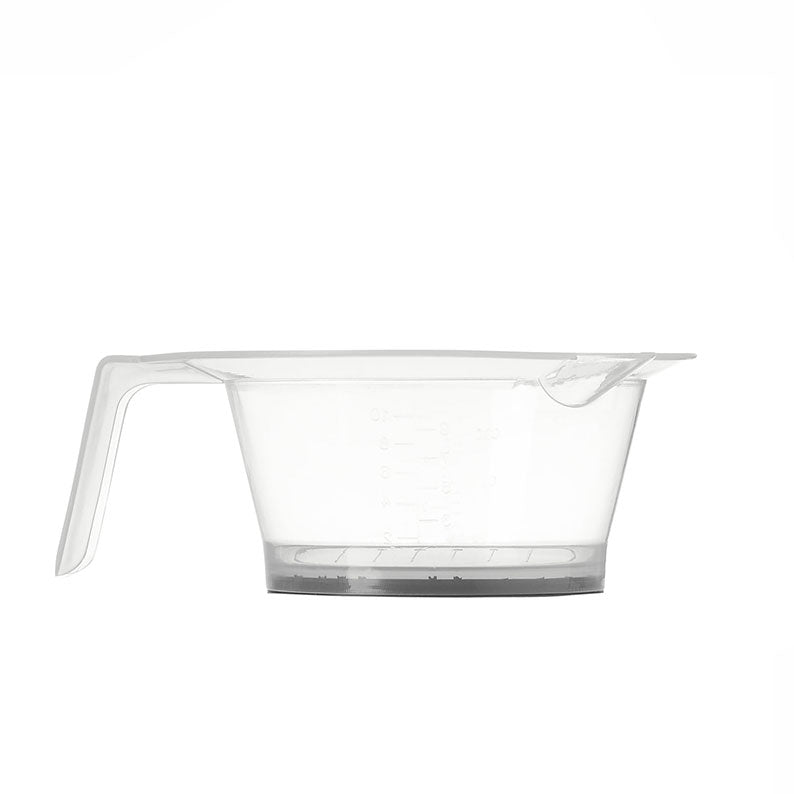 RED BEAUTY by KISS clear plastic mixing bowl with handle and spout for DIY hair coloring kit