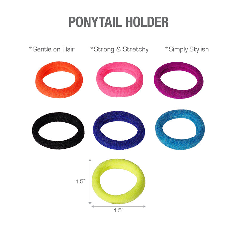 #Heb28 Ponytail Holder Mini 12Pcs [Assorted Color]