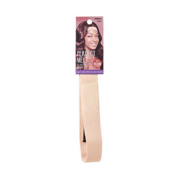 RED BEAUTY by KISS premium elastic wig band in beige for secure and comfortable wig fit 1