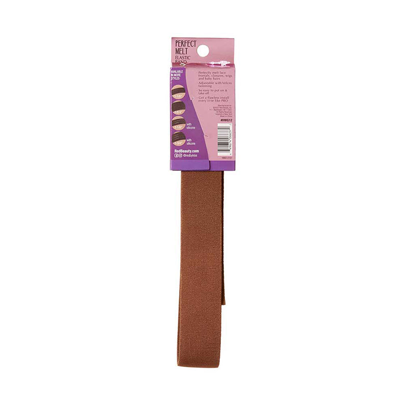 RED BEAUTY by KISS premium elastic wig band in brown for secure and comfortable wig fit