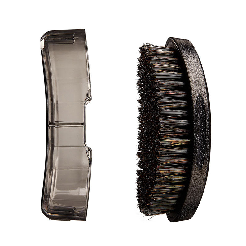 RED BEAUTY by KISS premium boar bristle wave brush oval dark handle with clear protective cover for styling