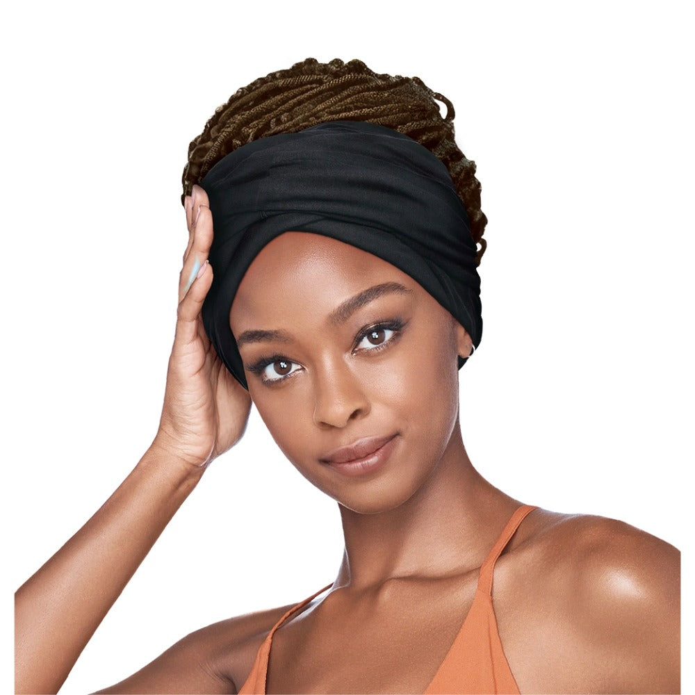 Red Beauty by KISS satin lined infinity turban for stylish hair protection and comfort