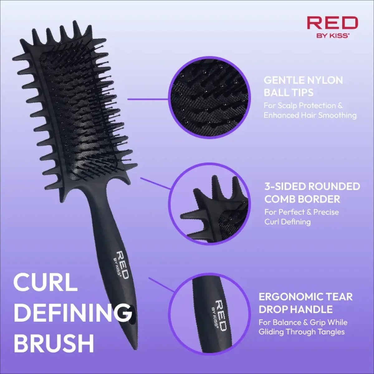 Curl Defining Brush Ball Tip [Black] #HH254
