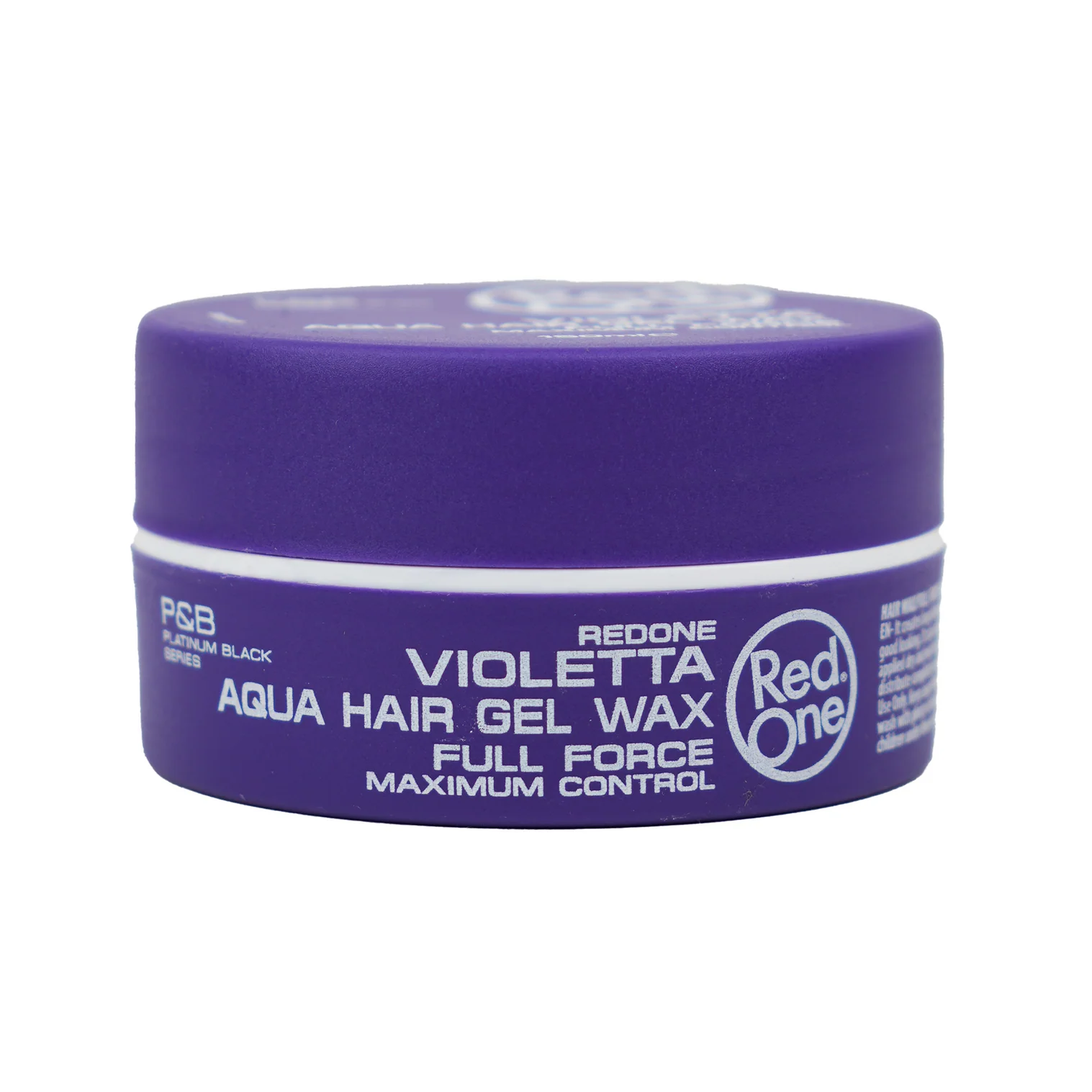 RedOne Aqua Hair Gel Wax Violetta purple jar for strong hold hair styling full force maximum control