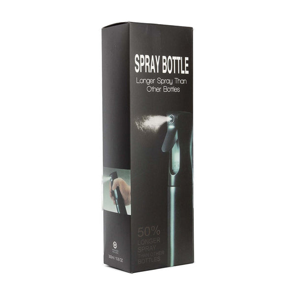 KIM and C black atomizer spray bottle retail box showing fine mist spray and hand holding bottle