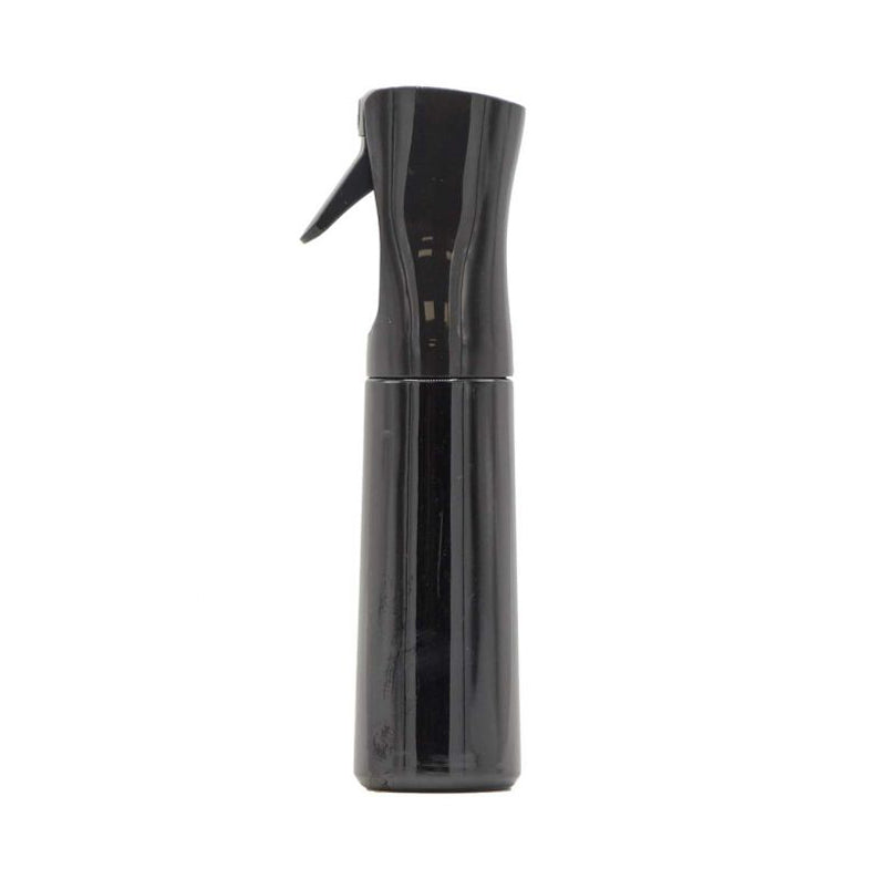 KIM C black atomizer spray bottle refillable continuous mist for hair styling and salon use