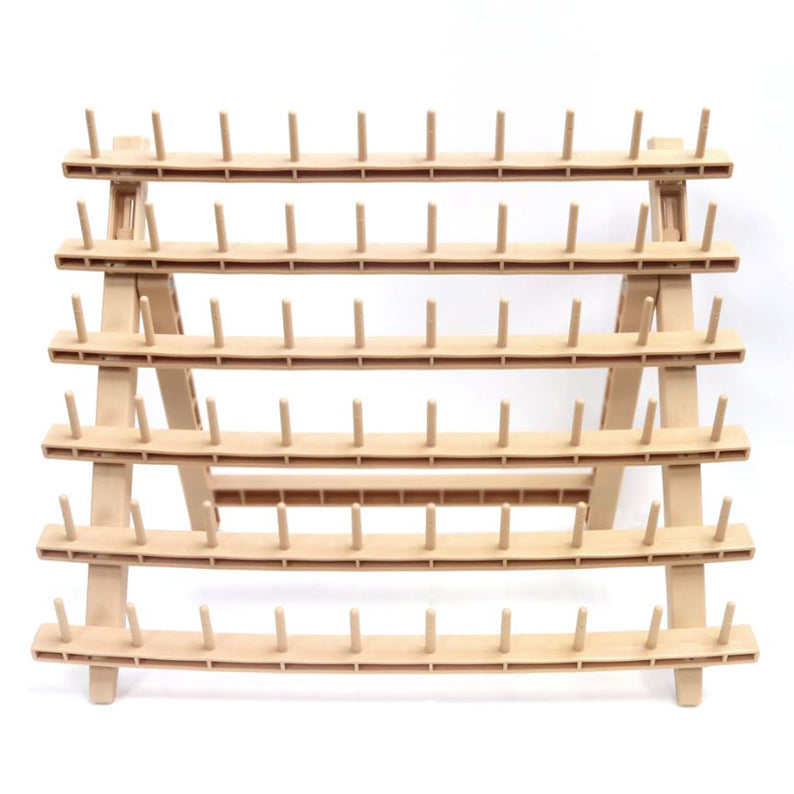 LAFLARE wooden braid rack 60 spool holder 5 tier organizer for thread yarn and braid spools