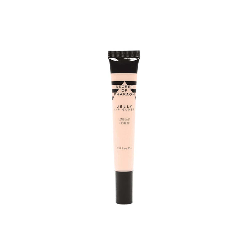 EBIN clear jelly lip gloss in a sleek pink tube with black cap for long-lasting shine