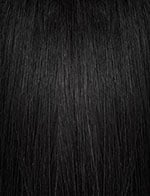 SENSATIONNEL 13x4 glueless HD lace frontal wig in natural jet black straight hair close up texture shot