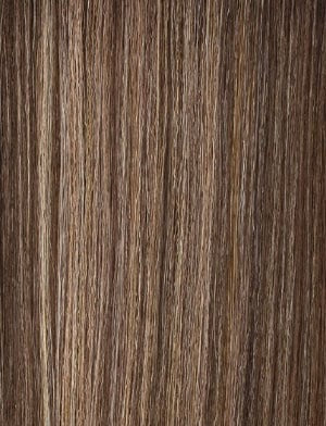 SENSATIONNEL bare lace wig 6x5 straight brown hair with honey highlights close up texture and silky strands