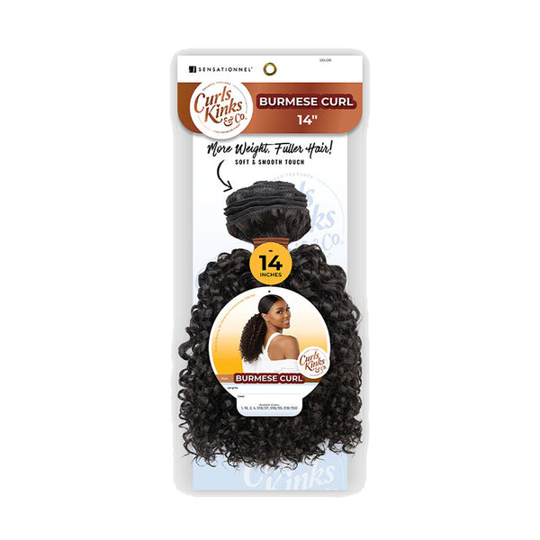 Sensationnel Burmese curl hair extensions 14 inches with natural soft texture and full volume