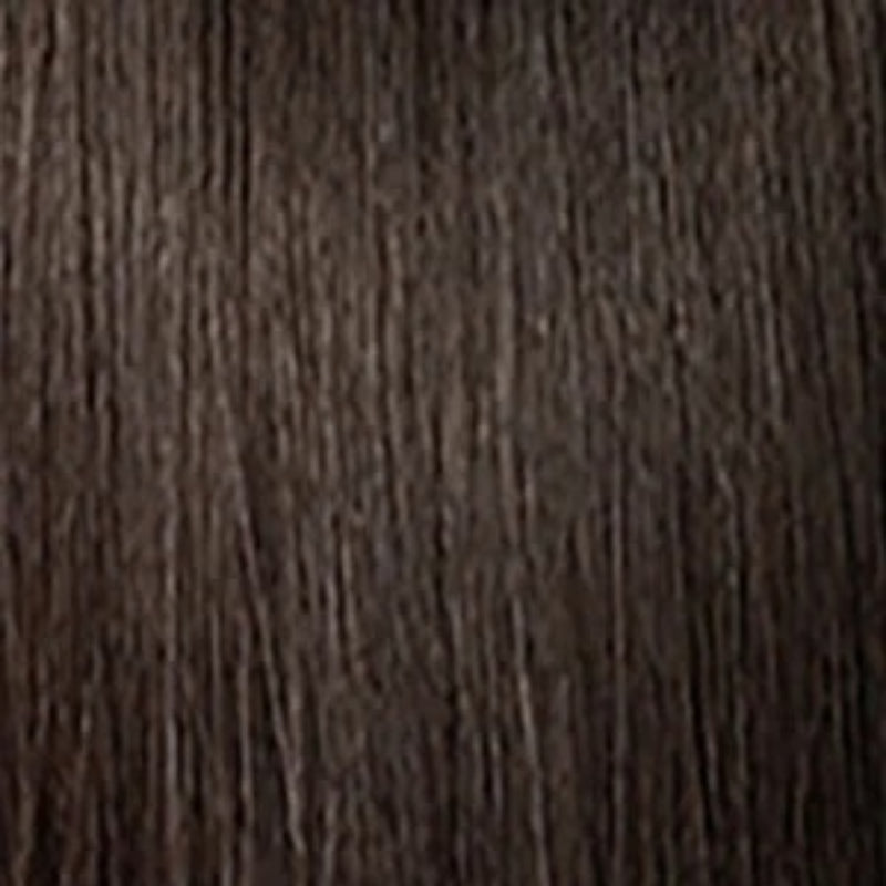 SENSATIONNEL Butta Lace Unit 11 wig straight silky dark brown hair texture close up showing smooth natural shine