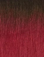 SENSATIONNEL Butta Lace Unit 5 wig brown to burgundy ombre synthetic hair texture close up