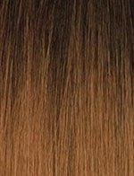 SENSATIONNEL Cloud9 Swiss lace wig Latisha straight silky brown to caramel ombre hair texture close up