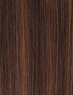 SENSATIONNEL Empire 100 human hair 27pcs straight brown blend hair extensions close up texture and shine