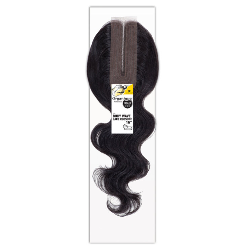 SHAKE N GO 16 inch body wave closure in natural black lace top hairpiece with soft waves