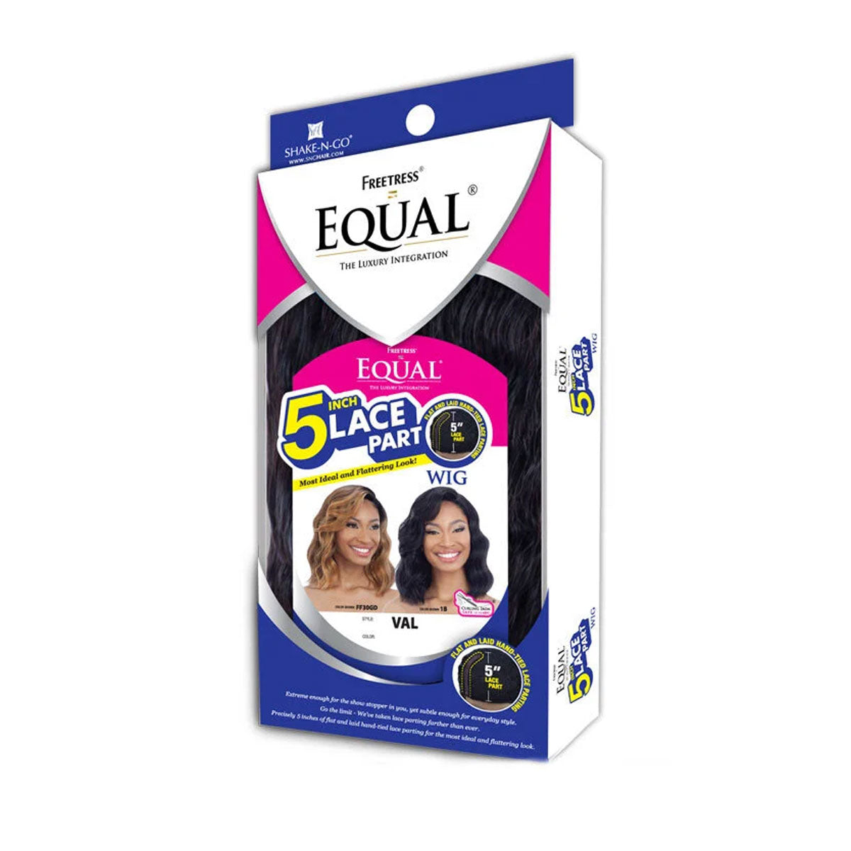 Perruque en dentelle de 5 pouces de longueur égale VAL