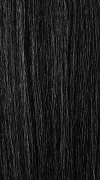 SHAKE N GO golden human hair lace front wig close up of deep black straight textured hair strands