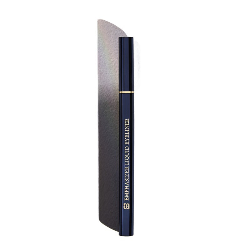 Siia Emphasizer Liquid Eyeliner slim navy pen with gold trim and precise felt tip for defined eye looks