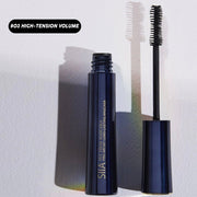 SIIA navy tube volumizing mascara for long lashes with large bristle wand and high tension volume
