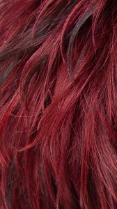 ITS A WIG premium synthetic wig with bangs in deep burgundy red wavy texture and dark roots