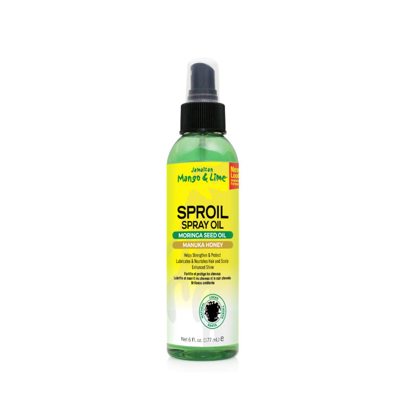 Jamaican Mango & Lime Sproil spray oil for hair and scalp with moringa seed oil and manuka honey
