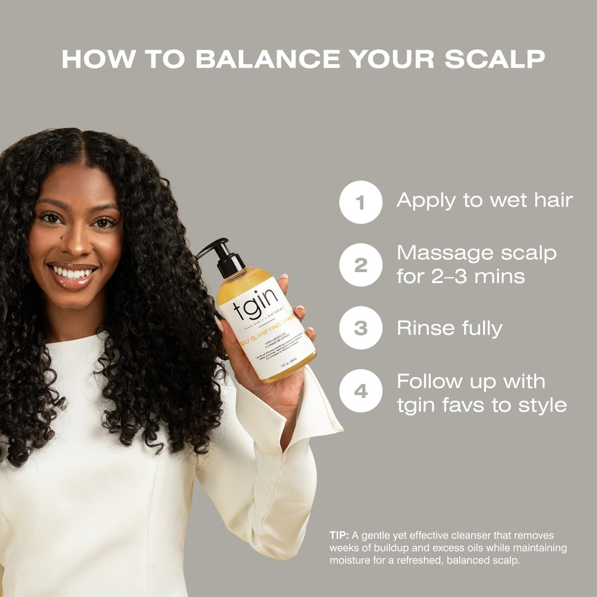 tgin Scalp Clarifying Shampoo 12oz