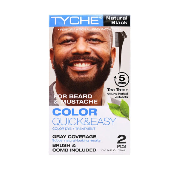 Nicka K beard and mustache dye kit Natural Black quick color with brush and comb for gray coverage