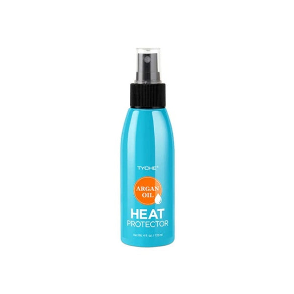 NICKA K Argan Oil Heat Protector spray bottle blue for thermal styling and hair protection
