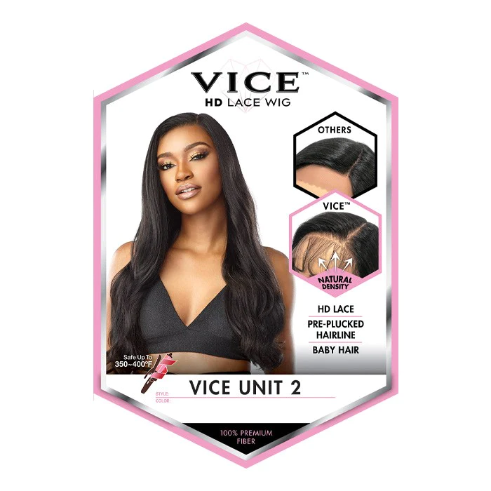 SENSATIONNEL Vice Unit 2 HD lace wig long black natural density pre plucked hairline with baby hair