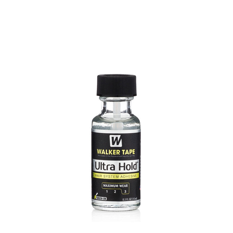 WALKER TAPE Walker Ultra Hold wig glue clear half ounce adhesive bottle with black cap for hair systems