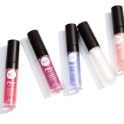 NICKA K Pure Lip Oil in assorted colors including pink, purple, and clear with black caps