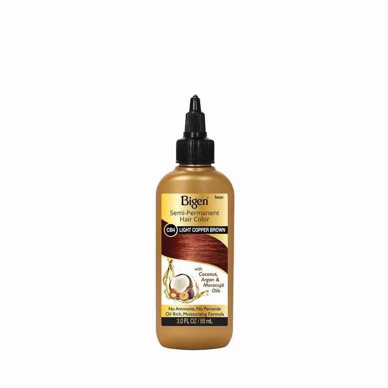 Bigen semi-permanent hair color Light Copper Brown with coconut and argan oil moisturizing formula