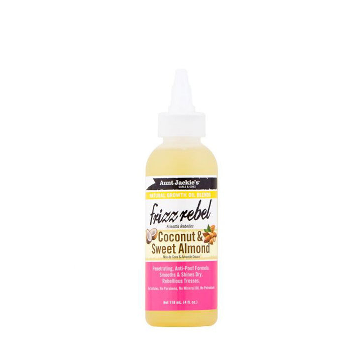 AUNT JACKIE'S Natural Growth Oil Blends 4oz - Frizz Rebel [coconut & Sweet Almond]