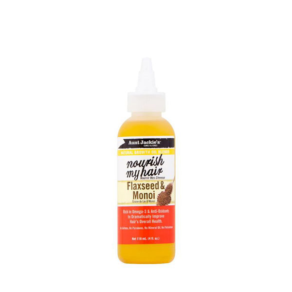 AUNT JACKIE'S Natural Growth Oil Blends 4oz - Nourish My Hair [flaxseed & Monoi]