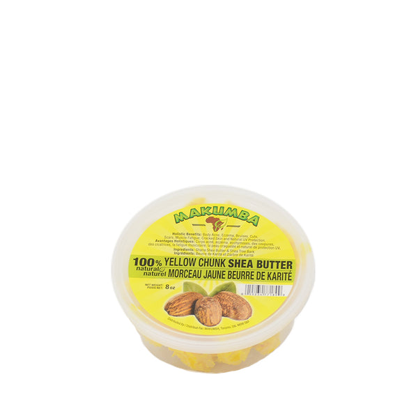 MAKUMBA 100% NATURAL SHEA BUTTER [YELLOW CHUNK] 8oz