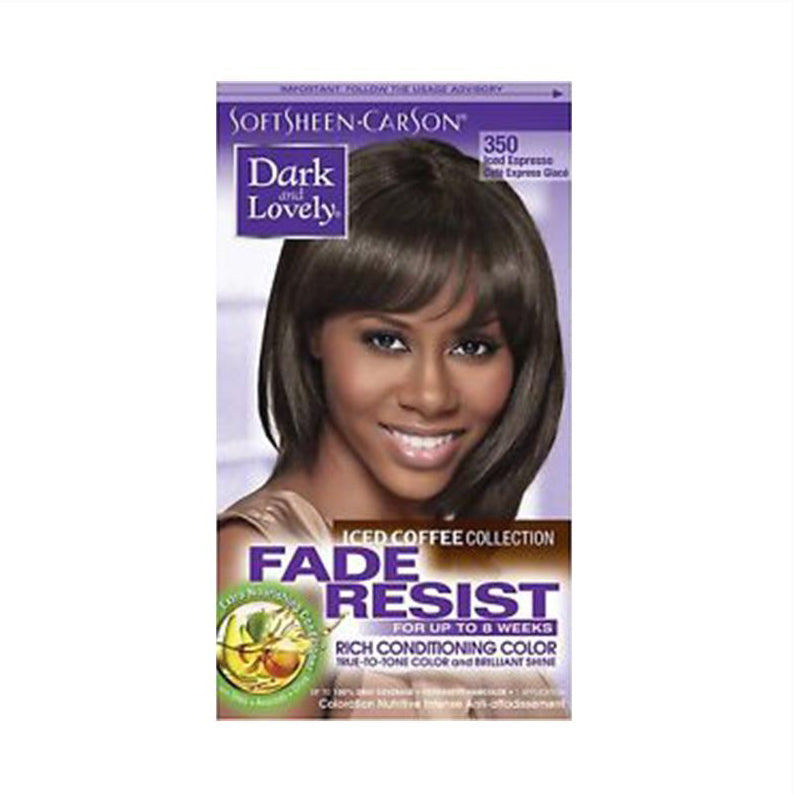 Dark and Lovely hair color kit SoftSheen-Carson Fade Resist Iced Coffee rich conditioning color