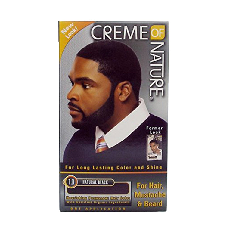 CREME OF NATURE MENS HAIR COLOR FOR HAIR, MUSTACHE & BEARD KIT
