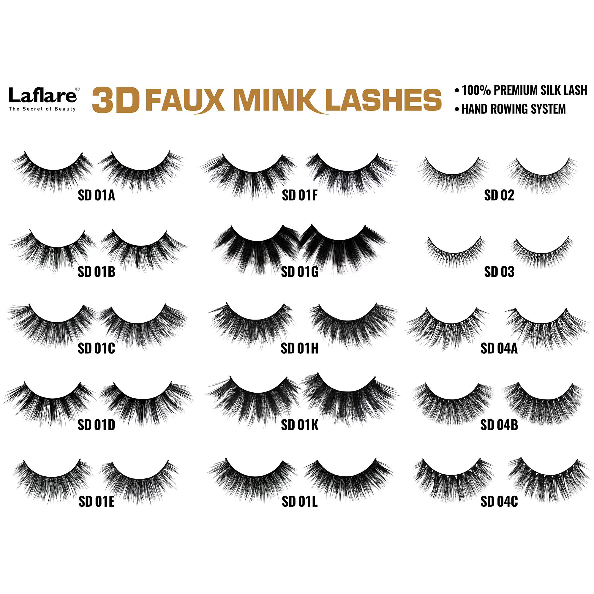 LAFLARE 3d Faux Mink Lashes - SD21G