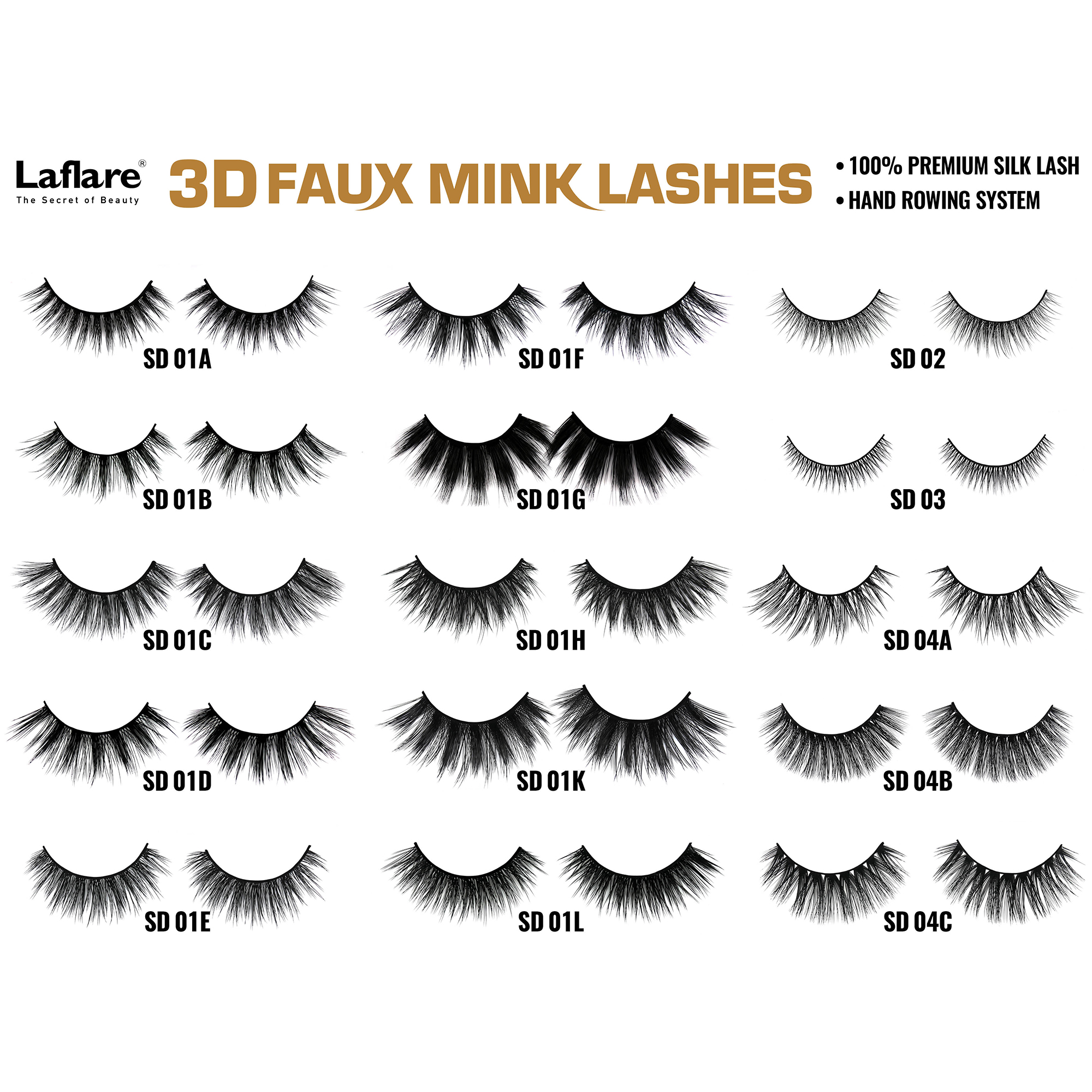 LAFLARE 3d Faux Mink Lashes - SD14B
