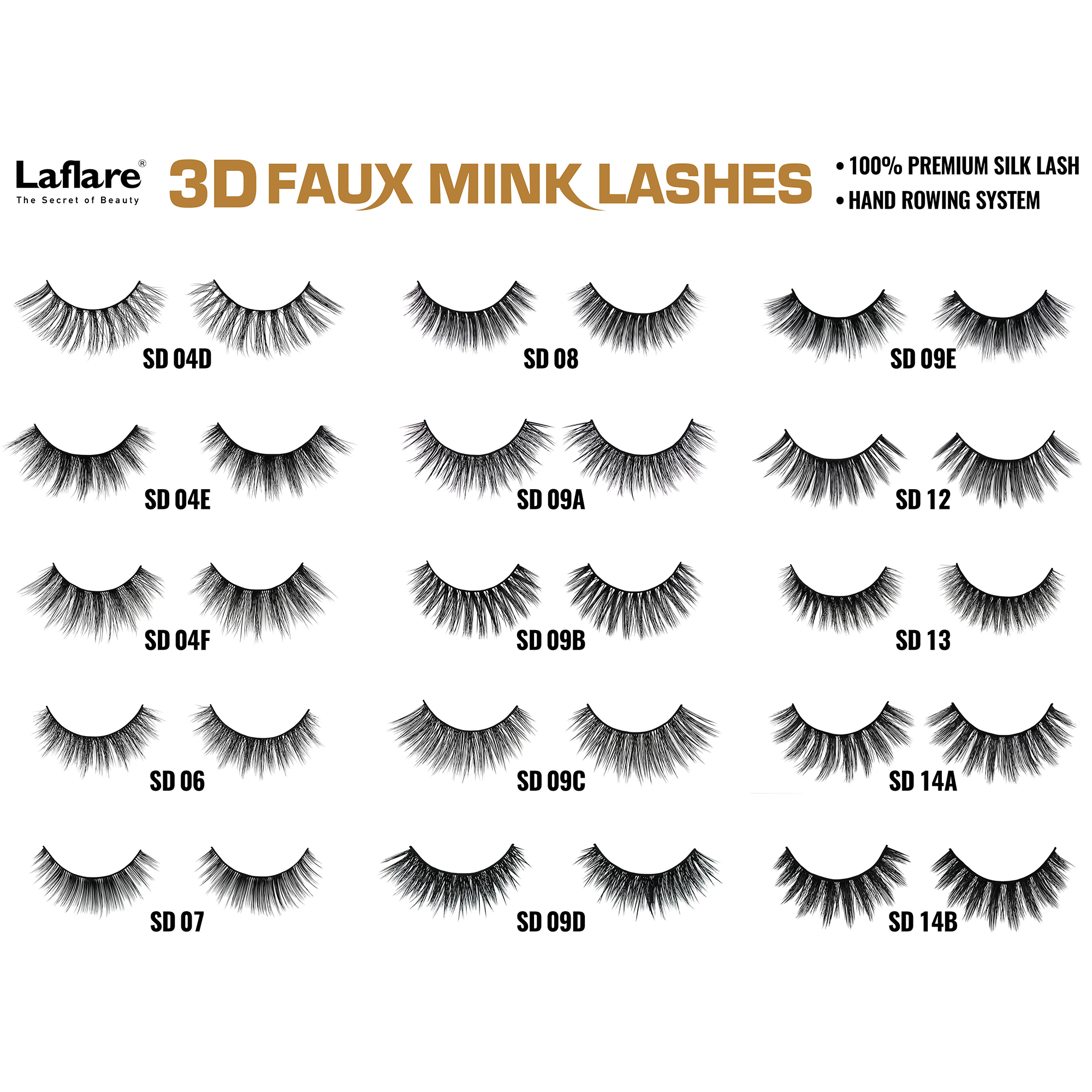 LAFLARE 3d Faux Mink Lashes - SD21G