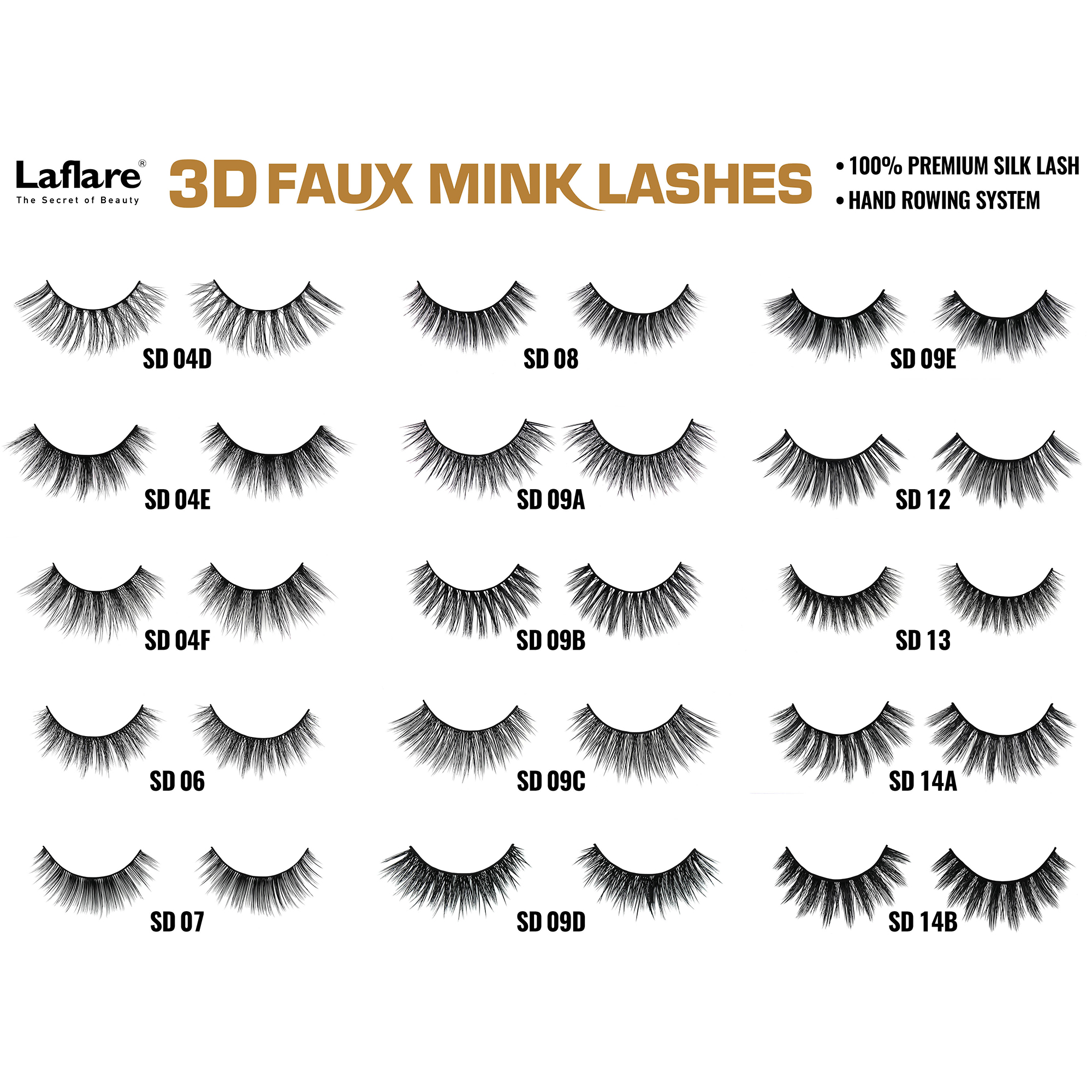 LAFLARE 3d Faux Mink Lashes - SD14A